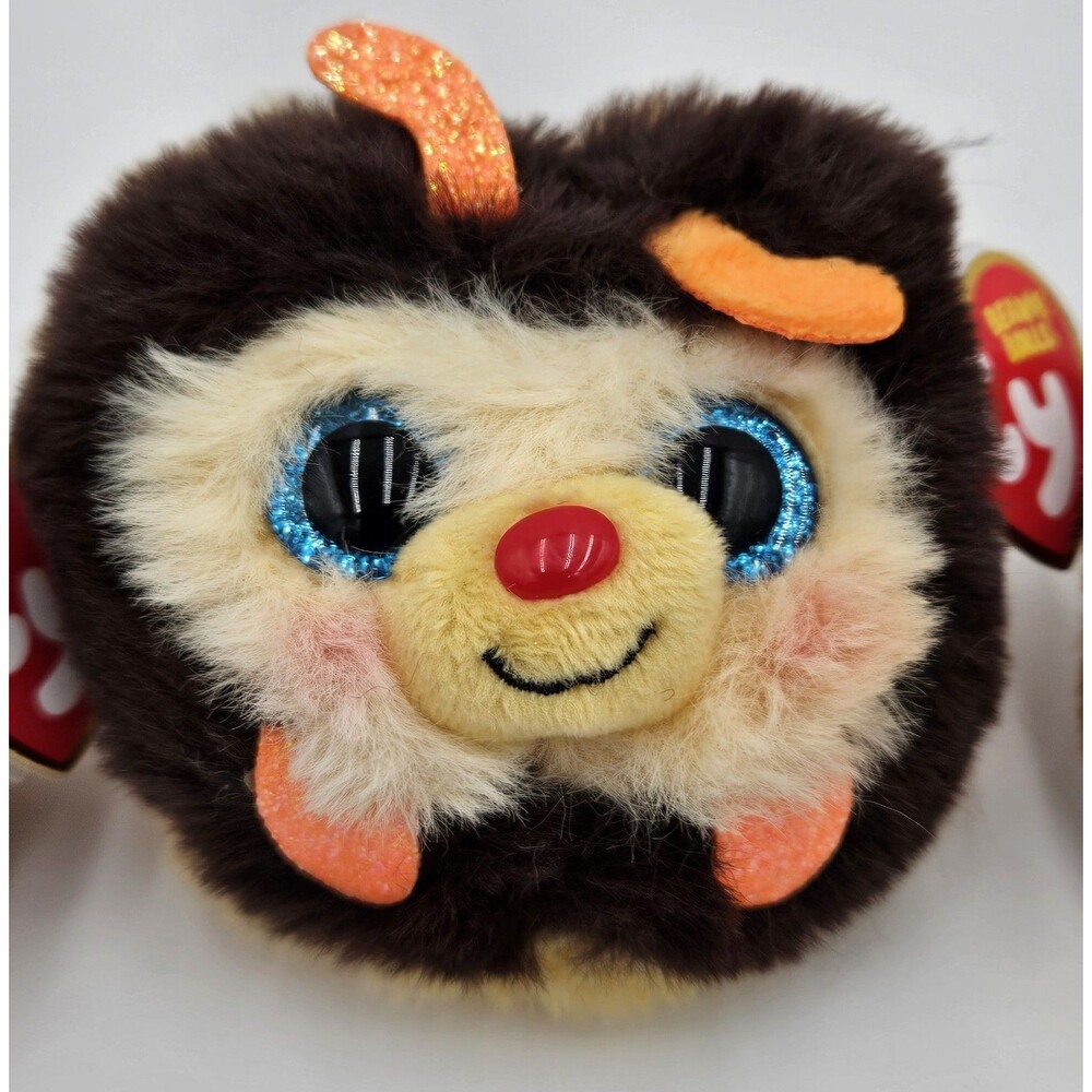 Ty Beanie Balls Zinger the Bee 3" Plush Puffies Stuffed Toy New With Tag Gift